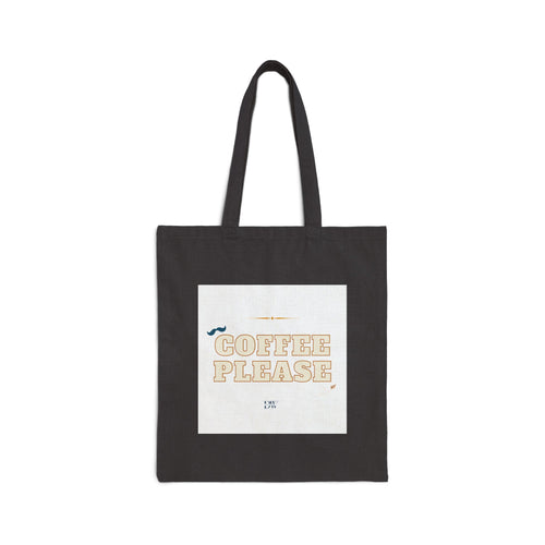 Coffee Please Tote Bag — Retro Coffee Graphic Canvas Grocery Shopper