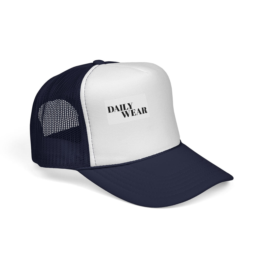 Daily Wear Trucker Cap — Minimal Patch Logo Mesh Hat